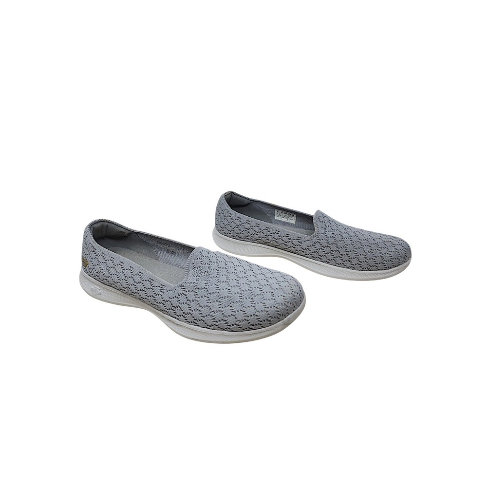 Skechers Go Step Lite 9.5 Women Goga Max Gray Slip On Walking Shoes Sneakers